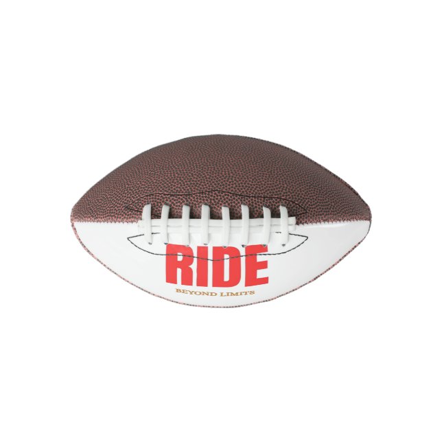 Ride Beyond Limits – Motivational Biker Typography Football (Front)