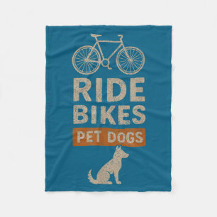 Ride Bikes Pet Dogs Lovers Fleece Blanket