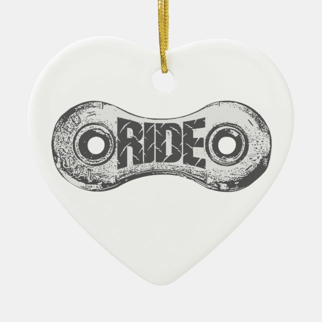 Ride Ceramic Tree Decoration (Front)