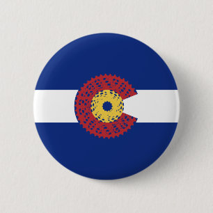 Ride Colorado (Bicycle Cassette) 6 Cm Round Badge
