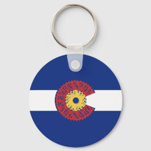 Ride Colorado (Bicycle Cassette) Key Ring