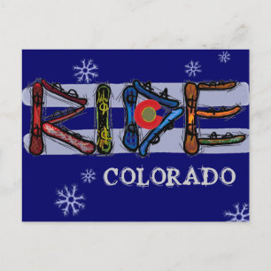 Ride Colorado snowboard postcard
