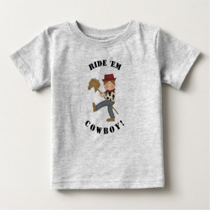 Ride 'Em Cowboy (brown hair) Baby T-Shirt