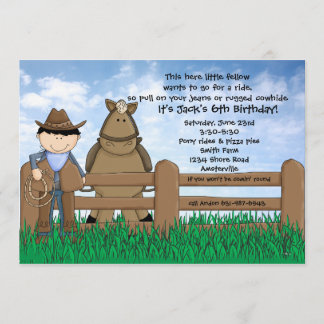 Ride 'em Cowboy Invitation
