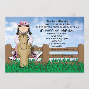 Ride 'em Cowgirl Braided Invitation