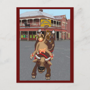 Ride em cowgirl postcard