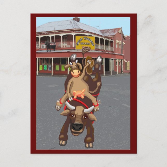 Ride em cowgirl postcard (Front)