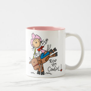 Ride Em Cowgirl T-shirts and Gifts Two-Tone Coffee Mug