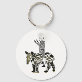 Ride em' tapir key ring