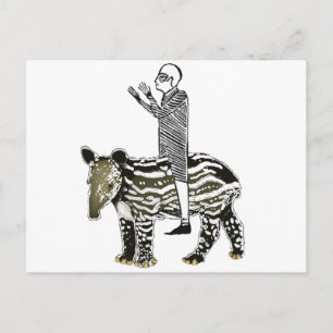 Ride em' tapir postcard