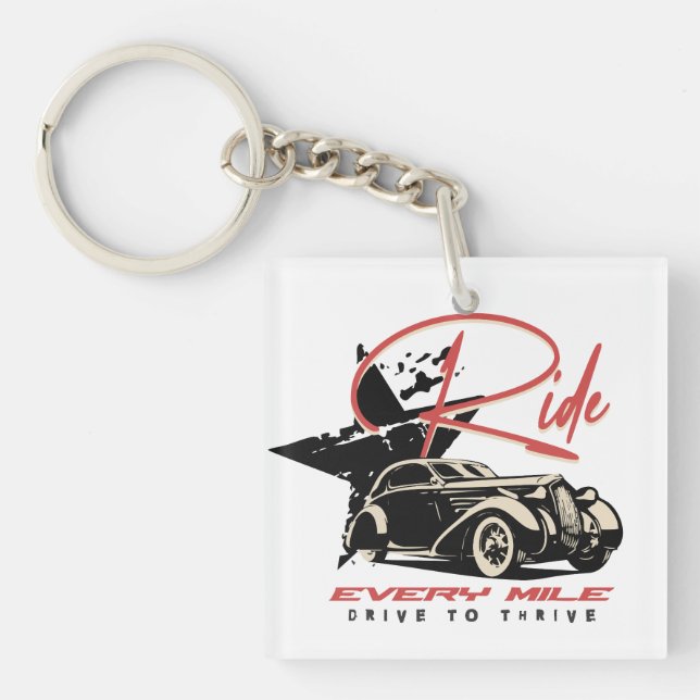 Ride Every Mile Key Ring (Front)