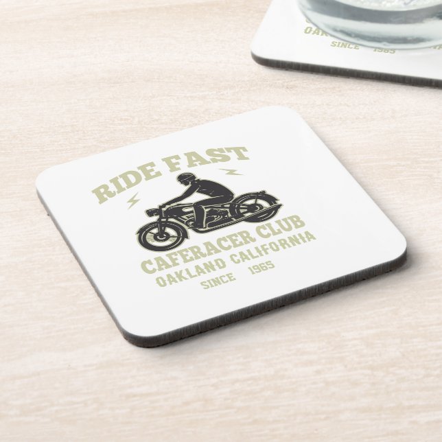 Ride Fast Cafe Racer Club Custom Coaster (Left Side)