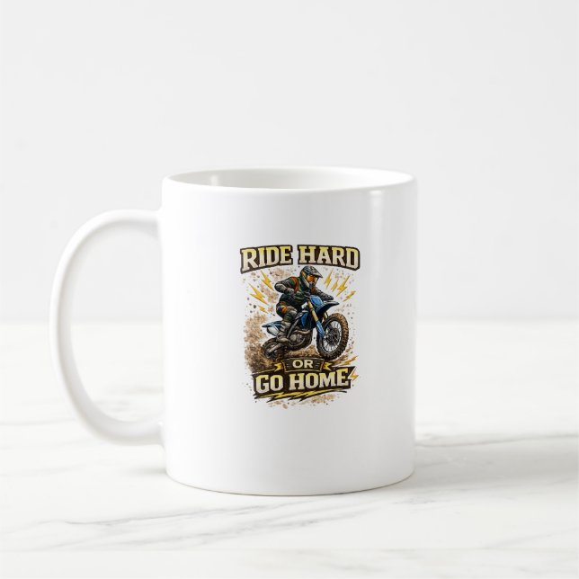 Ride Fast Stay Free  Racing Design  Coffee Mug (Left)