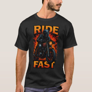 Ride Fast Vintage Motorcycle Biker T-Shirt