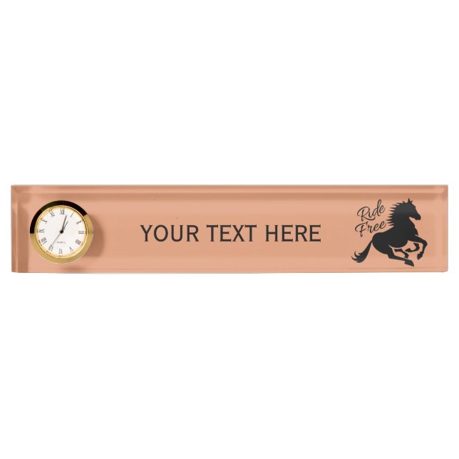 Ride Free custom colour name plate (Front)