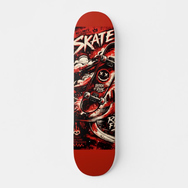 Ride Free – Urban Chaos Skateboard Deck (Front)