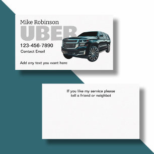 Ride Hailing Car Service Driver Business Card