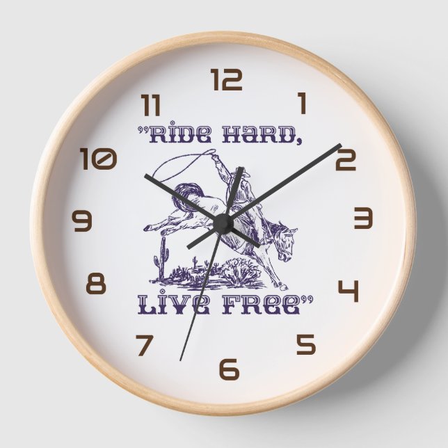 ride hard live free clock (Front)