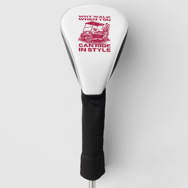 Ride In Style Funny Golf Cart Head Cover (Front)