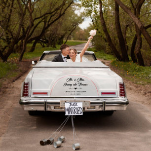 Ride in Style With Personalise Wedding Car Sticker