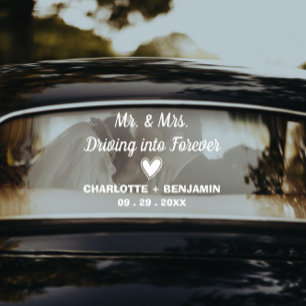 Ride in Style With Personalise Wedding Car Sticker