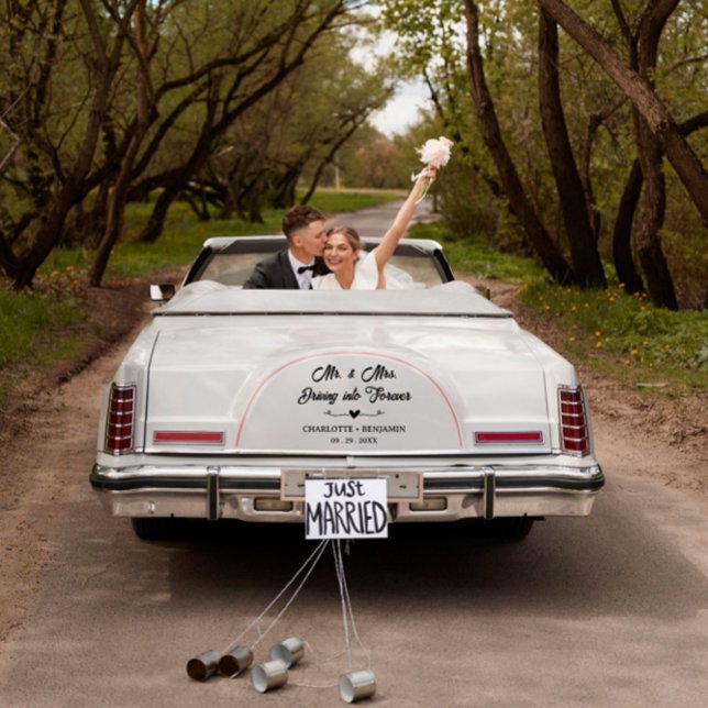 Ride in Style With Personalise Wedding Car Sticker (Creator Uploaded)