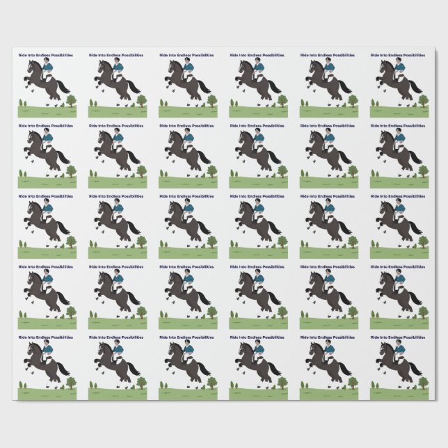 Ride Into Endless Possibilities | Inspirational Ho Wrapping Paper (Flat)