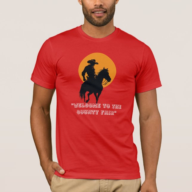 Ride Into the Sunset – Cowboy Silhouette Tee (Front)
