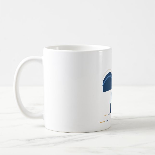 Ride It Out Ocean Wave Salt Swell Repeat Coffee Mu Mug (Left)