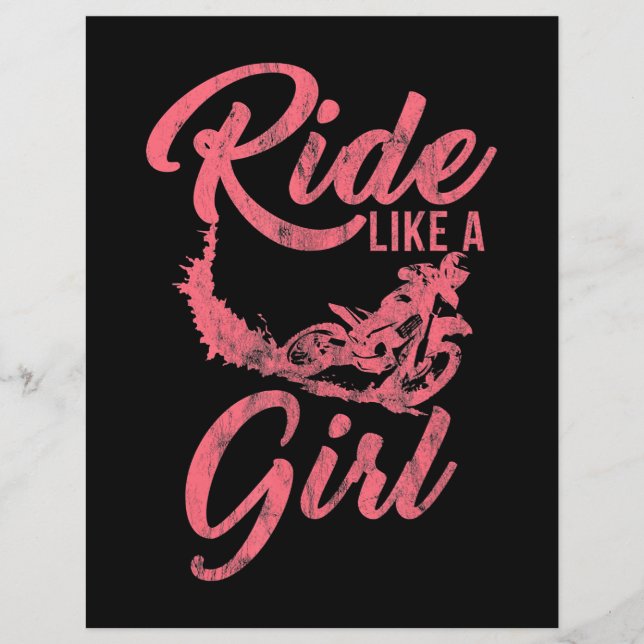 Ride Like A Girl Motorcycle Funny Gift (Front)