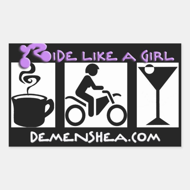 ride like a girl Stickers (Front)