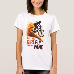 Ride Like a Girl – Vintage Splash Art MTB T-Shirt