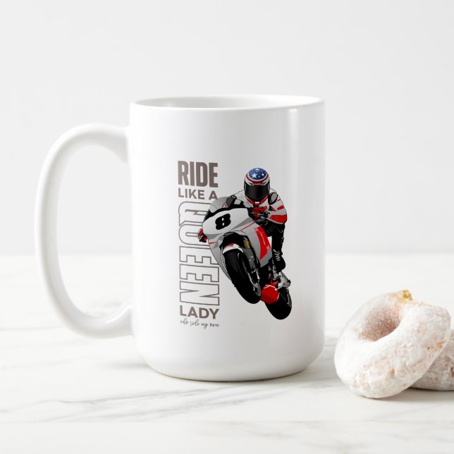 Ride Like a Queen | 15# Classic Mug (With Donut)