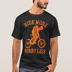 Ride More Worry Less Mountain Biking Vintage Fores T-Shirt