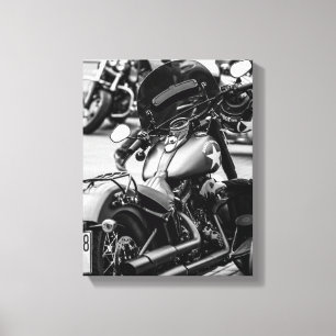 Ride Motorbike Motorcycle Biker Rider Details Canvas Print