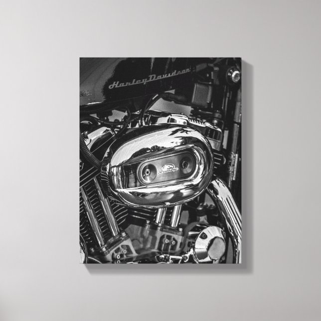 Ride Motorbike Motorcycle Biker Rider Details Canvas Print (Front)