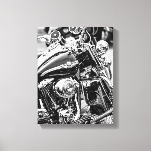Ride Motorbike Motorcycle Biker Rider Details Canvas Print