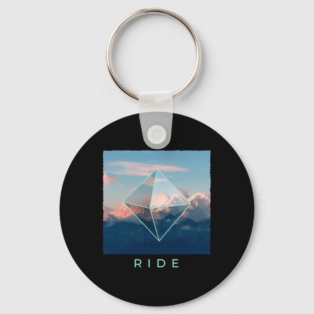 Ride Mountain Ski Snowboard Skiing Snowboarding Do Key Ring (Front)