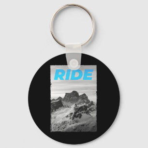 Ride Mountain Snowboard Skiing Snowboarding Ski Do Key Ring