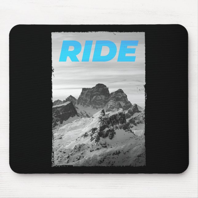 Ride Mountain Snowboard Skiing Snowboarding Ski Do Mouse Pad (Front)