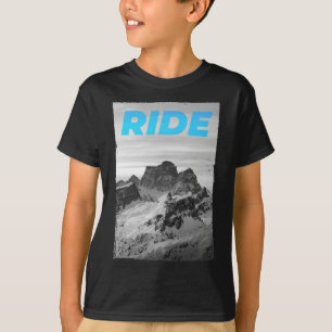 Ride Mountain Snowboard Skiing Snowboarding Ski Do T-Shirt