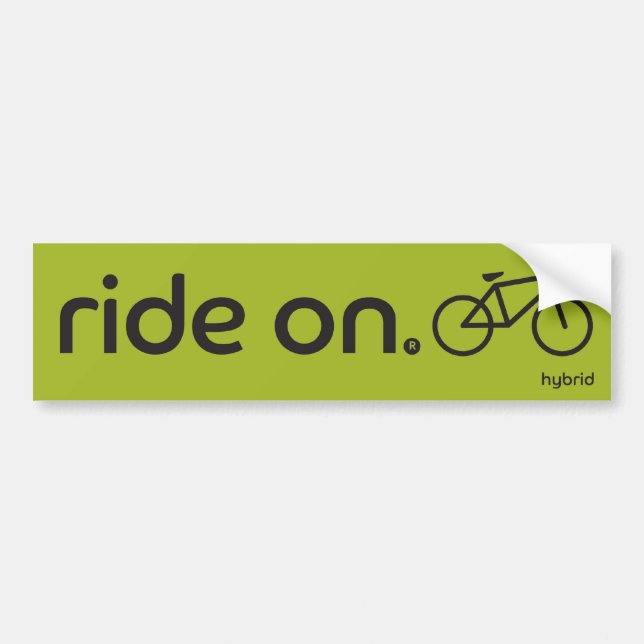 Ride On™ Hybrid Bumper Sticker (Front)