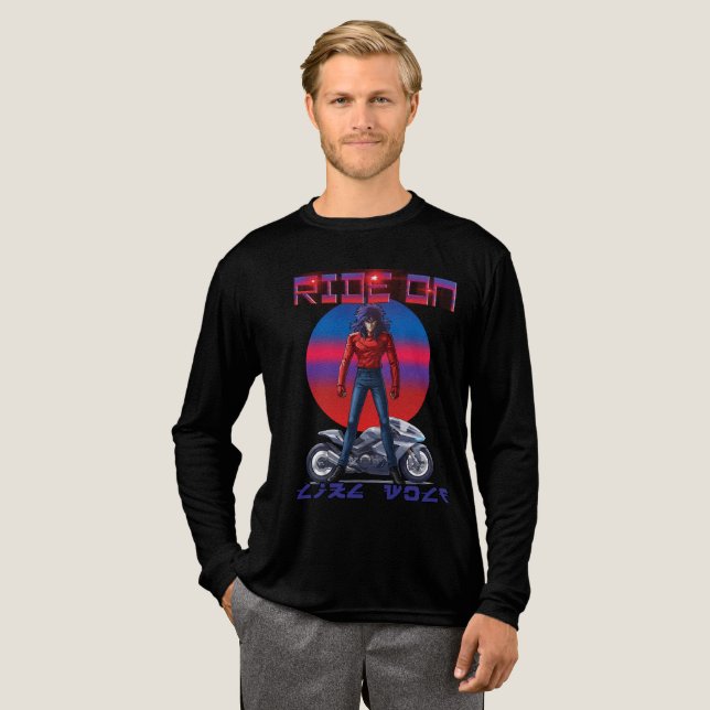 Ride On Like wolf  Tri-Blend Shirt (Full Front)