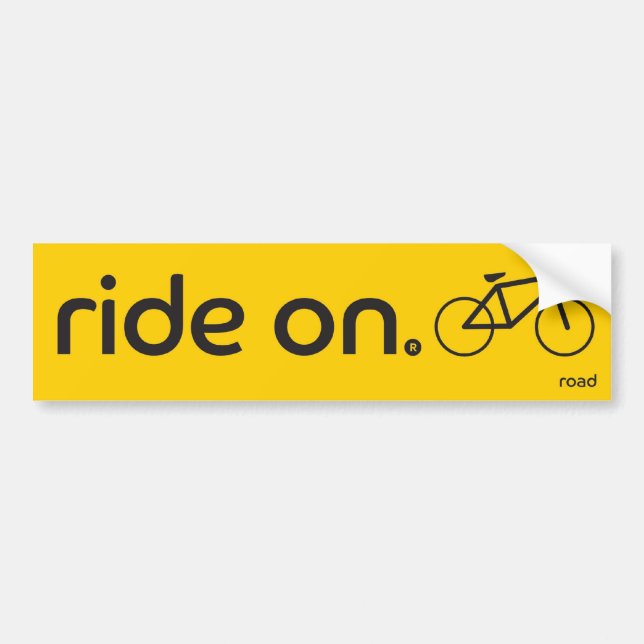 Ride On™ Road Bumper Sticker (Front)