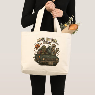Ride or Die Again - Undead Crew Vibes Large Tote Bag