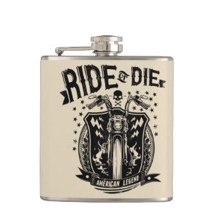 Ride or Die Motorcycle Hip Flask