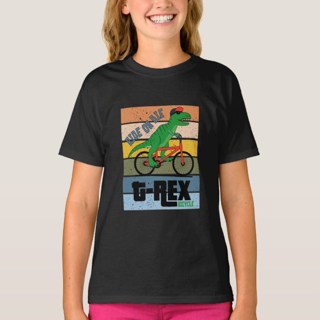 Ride or Die T Rex Bicycle T-Shirt (Front)