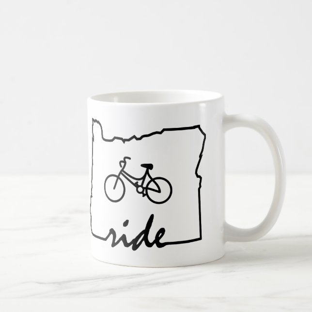 Ride Oregon (Cycling) Coffee Mug (Right)