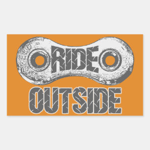 Ride Outside Rectangular Sticker