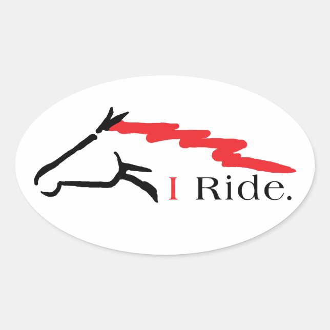 Ride Oval Sticker (Front)